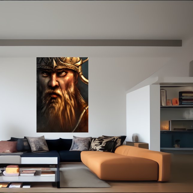 Retrato de uma viking escandinava | AI Art Poster (Criador carregado)