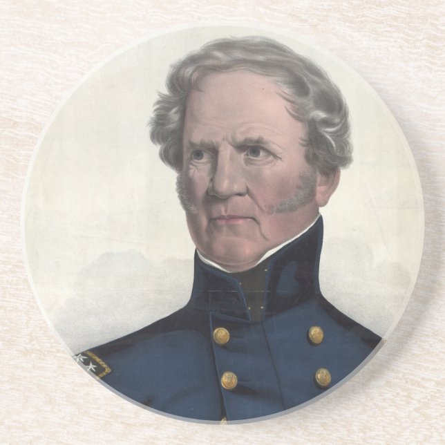 Retrato de Winfield Scott porta copos (Frente)