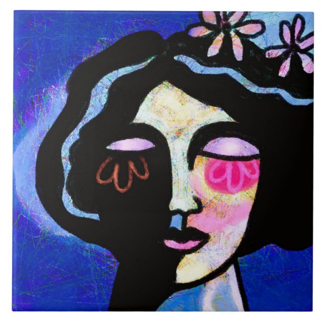 Retrato digital Abstrato de face mais lenta de uma (Frente)