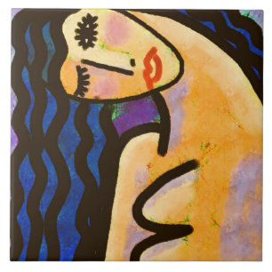 Retrato digital Abstrato original de uma mulher