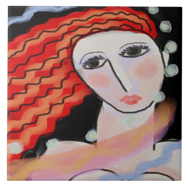 Retrato digital de Abstrato noturna de uma mulher (Frente)