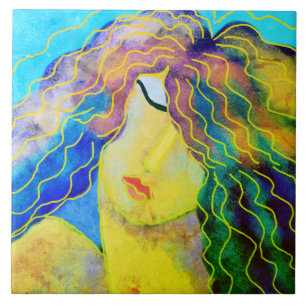 Retrato digital de uma mulher, Abstrato