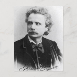 Retrato do cartão postal de Edvard Grieg