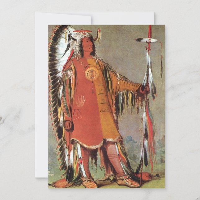 Retrato do chefe indígena Mato-Tope por George Cat (Frente)