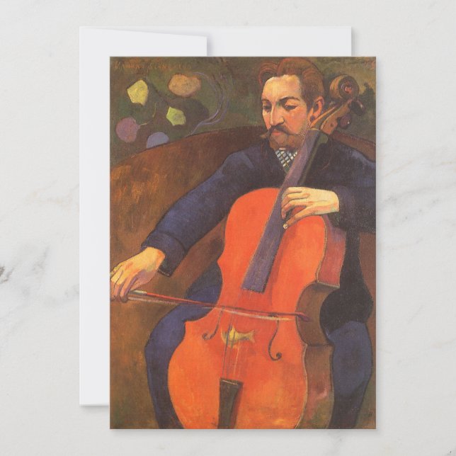 Retrato do jogador Schneklud por Paul Gauguin (Frente)