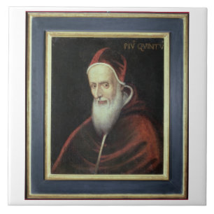 Retrato do papa Pius V (1504-72) (óleo em canvas)