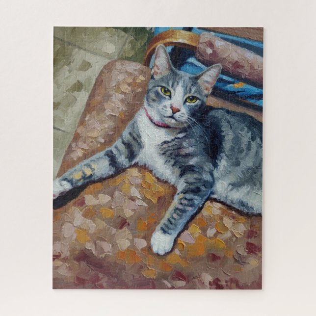 Retrato do Quebra-Cabeça do Gato (Vertical)
