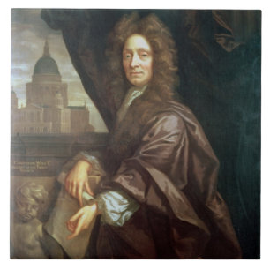 Retrato do senhor Christopher Wren (óleo em