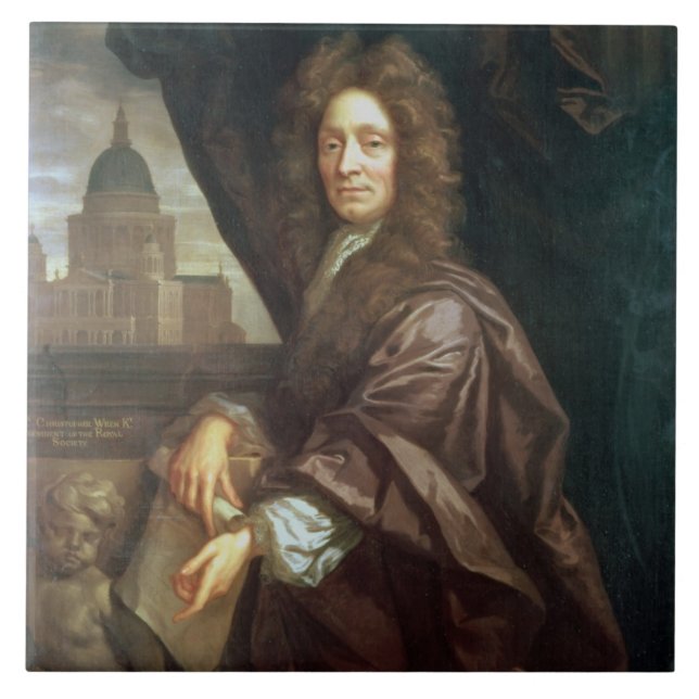 Retrato do senhor Christopher Wren (óleo em (Frente)