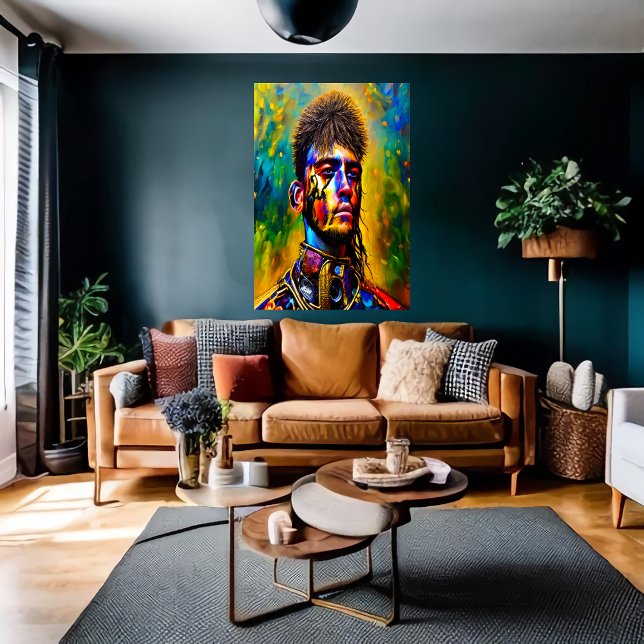 Retrato do soldador em uniforme | AI Art Poster (Criador carregado)