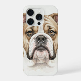 Retrato em Aquarela de Bulldog Inglês