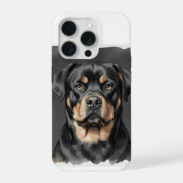 Retrato em Aquarela de Rottweiler