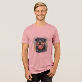 Retrato em Aquarela do Rottweiler de Estimação