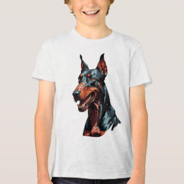 Retrato Feroz de Doberman Cachorro Agressivo prese