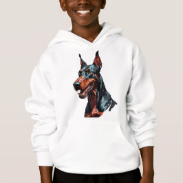 Retrato Feroz de Doberman Presente de Cachorro Agr