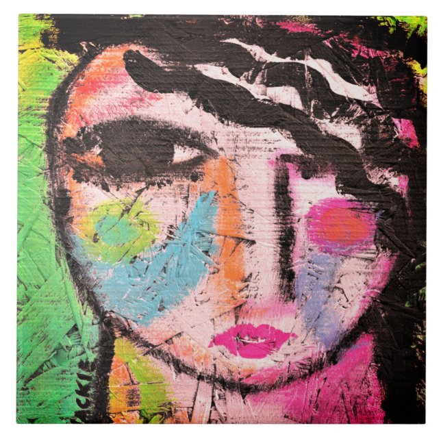 Retrato funky Abstrato no Conselho OSB (Frente)