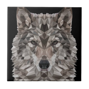 Retrato Geométrico do Wolf da cinza