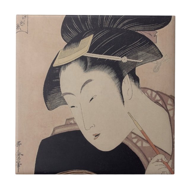 Retrato III da mulher de Ukiyo-e do japonês do (Frente)