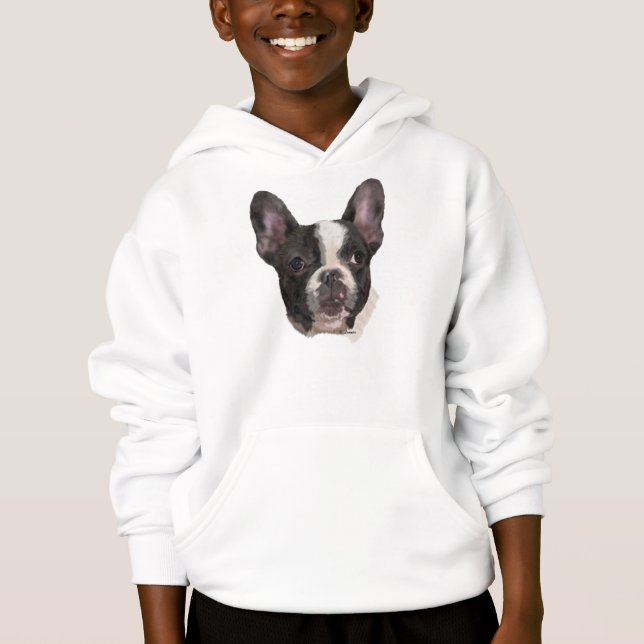 Retrato Impresso de Cachorro Boston Terrier (Frente)