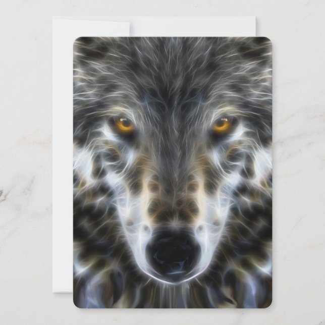 Retrato Inspirativo Woodland Wolf (Frente)