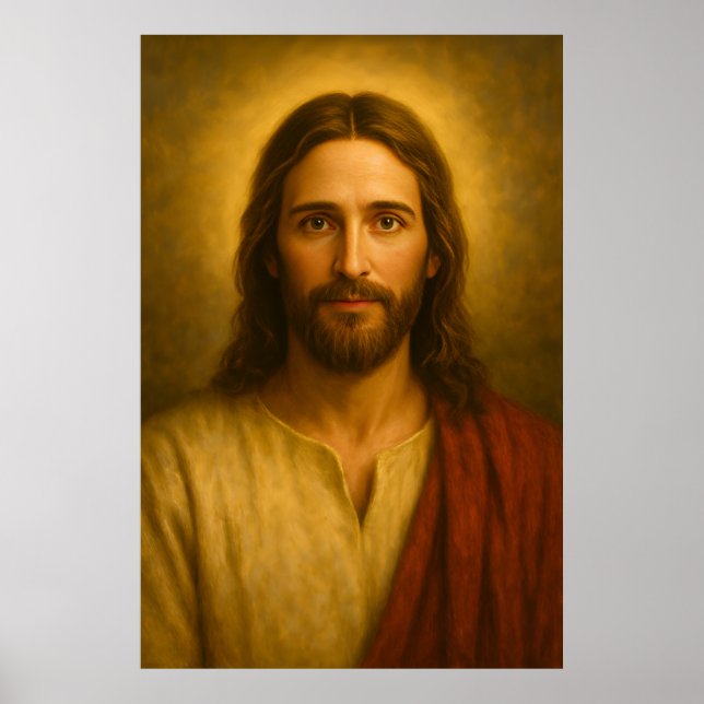 Retrato Jesus Cristo nº 1™ LDS Wall Art Poster (Frente)