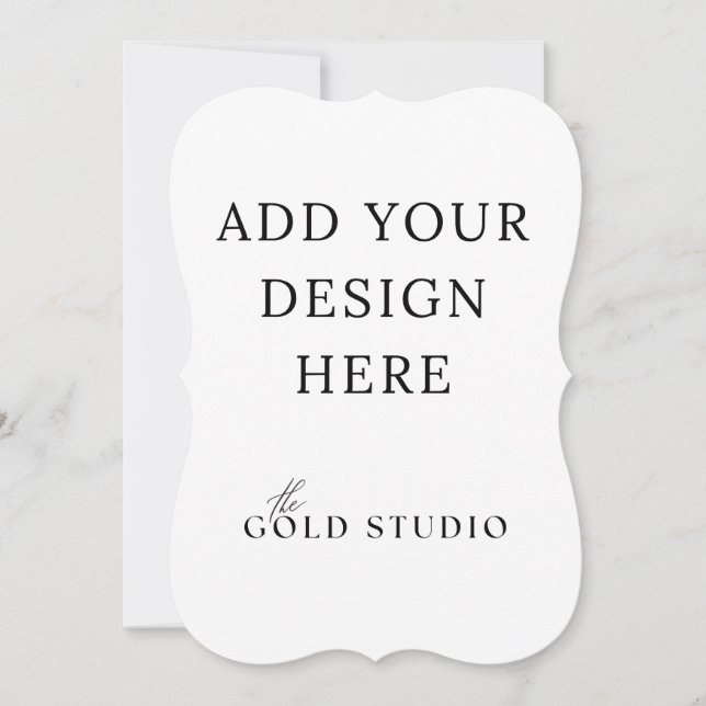 Retrato Modelo de Convite Duplo 5 x 7 (Frente)