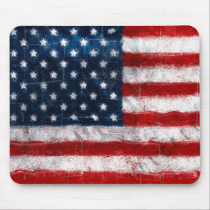Retrato Mousepad da bandeira americana