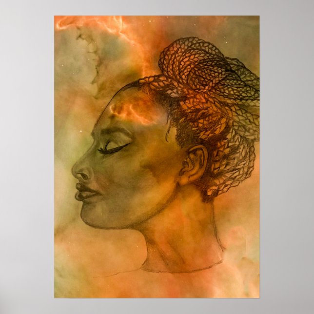 Retrato na Impressão de perfil (Frente)