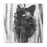 Retrato Panther<br><div class="desc">Ainda é Cat I de Annie Warren. Esta arte apresenta um belo retrato branco-e-preto da aquarela de uma pantera. | 164412Z</div>