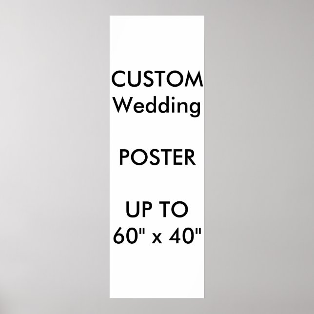 Retrato Poster MATTE de 12" x 36" personalizado (Frente)