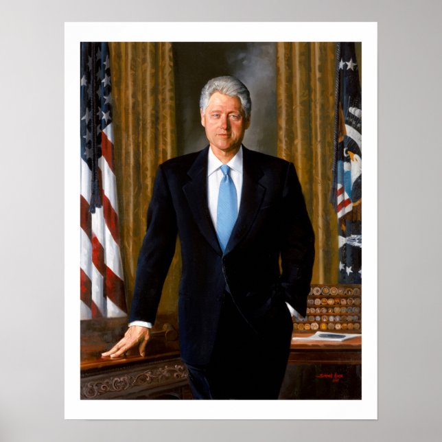 Retrato Presidencial Oficial Bill Clinton Poster (Frente)