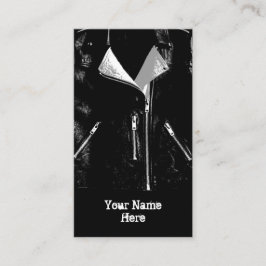 Retrato preto cartão de visita branco da Jaqueta d