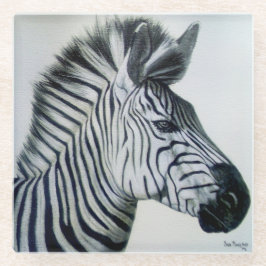 Retrato Preto e Branco de Zebra