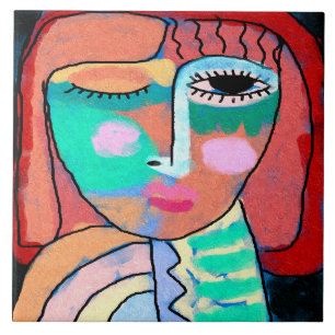 Retrato sem título Abstrato de uma mulher