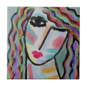 Retrato sem título Abstrato de uma mulher