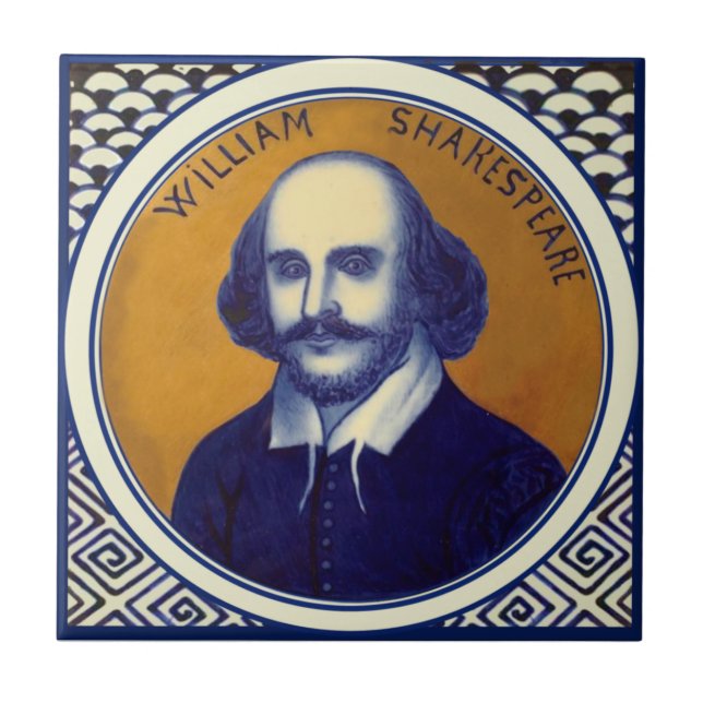 Retrato Shakespeare Antique Cobalt Copeland Repro (Frente)