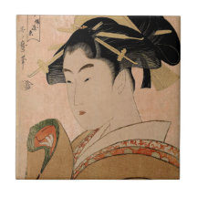 Retrato V da mulher de Ukiyo-e do japonês do