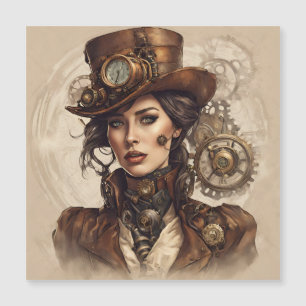 Retrato vitoriano Steampunk de uma mulher