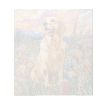 Retriever de ouro - Bloco de notas de 5,5" x 6"