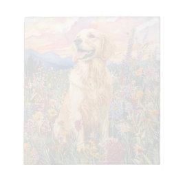 Retriever de ouro - Bloco de notas de 5,5" x 6"