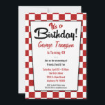 Retro 1950s Convites de Aniversário Vermelho Diner<br><div class="desc">Um convite de aniversário vermelho e branco para o marco ou qualquer aniversário de idade. Este convite é para qualquer idade,  incluindo marcos: 18º 21rua 30 35º 45º 45º 50º 55º 60º 65º 70 75º 80 85º 90 65º</div>
