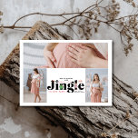 Retro 3 Foto Anúncio de Gravidez no Bebê<br><div class="desc">Compartilhe suas notícias alegres com um toque de charme festivo usando nosso anúncio de gravidez fotográfico de Natal. Esta carta deliciosa apresenta uma foto pessoal, maravilhosamente concebida para mostrar a sua família em crescimento. O design incorpora elementos festivos como árvores de Natal, flocos de neve ou sotaques de férias, junto...</div>