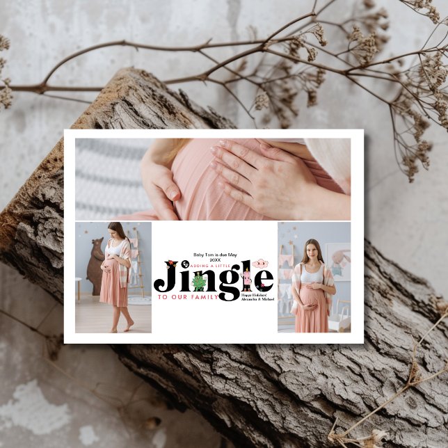 Retro 3 Foto Anúncio de Gravidez no Bebê (Criador carregado)