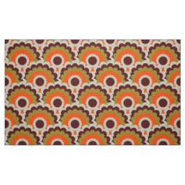 Retro 60s 70s Scallop do tecido de humor