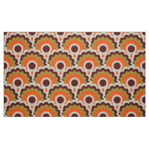 Retro 60s 70s Scallop do tecido de humor
