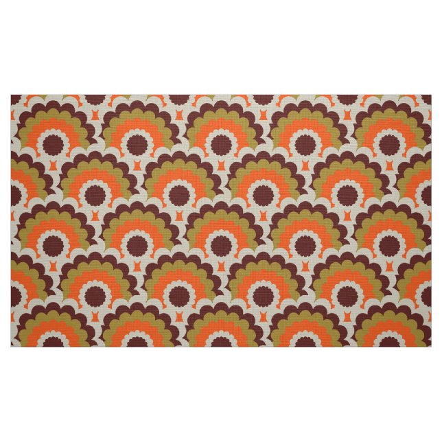 Retro 60s 70s Scallop do tecido de humor (Fat Quarter)