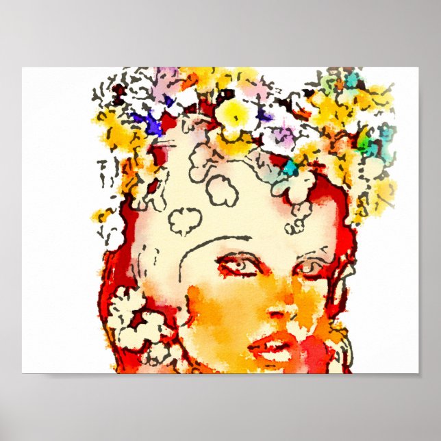 Retro 60s Babe Poster (Frente)