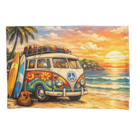 Retro 60s Hippie Beach Bus Sunset | Surf Van Life