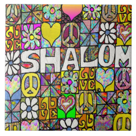 Retro 60s Psicodélico Shalom LOVE
