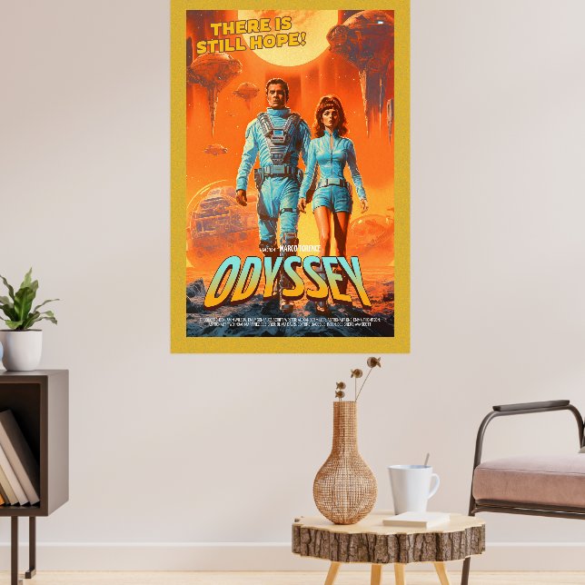 Retro Alien Sci-Fi Movie Inspired Wall Poster (Sala de Estar 3)